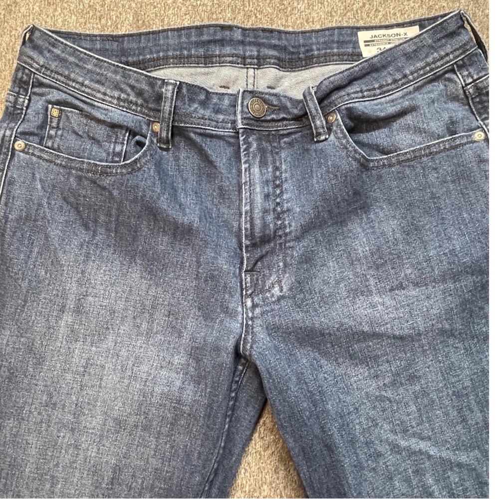 Buffalo David Bitton Jackson-X Straight Stretch Jeans Blue Mens 34x30 1257497